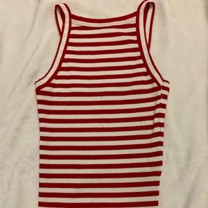 Kids red and white tank top